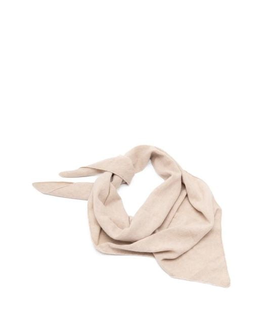 Brunello Cucinelli Natural Triangular Scarf