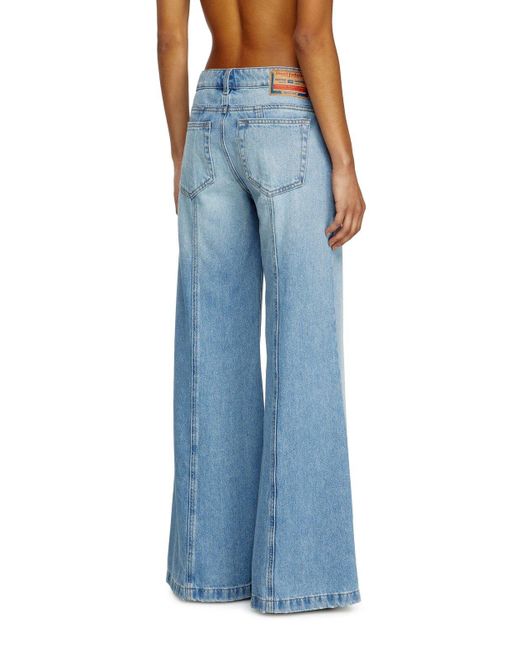 DIESEL Blue D-Akii Flared Jeans