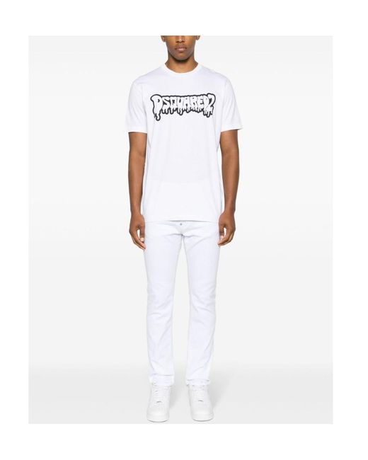 DSquared² White Cool Guy Slim-Fit Jeans for men