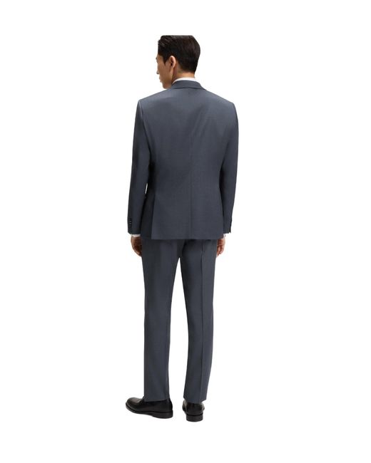Boss Blue Single-Breasted Blazer for men