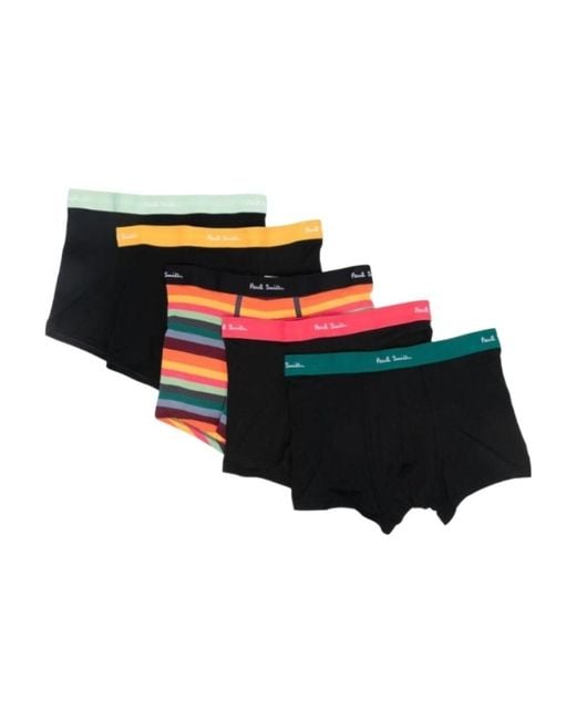 Paul Smith Black Branded Boxers 5 Pack for men