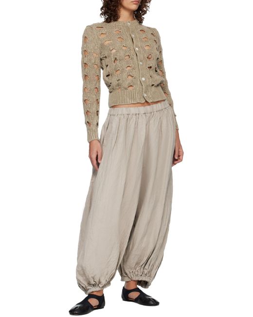 Comme des Garçons Gray Crew Neck Long-Sleeved Knitwear