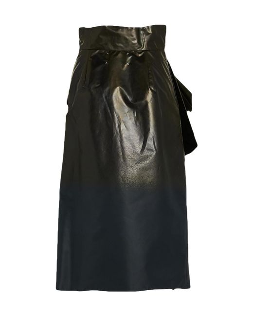 Maison Margiela Black Color-Block Ruffled Umbrella Skirt