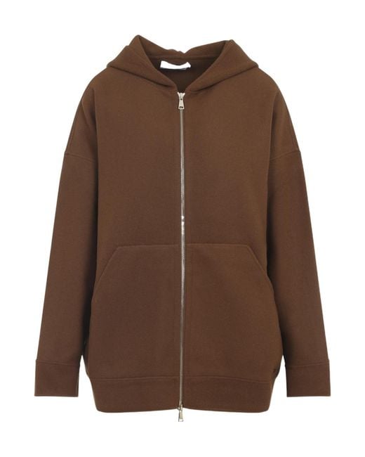 Max Mara Brown Etuania Zip-Up Hoodie