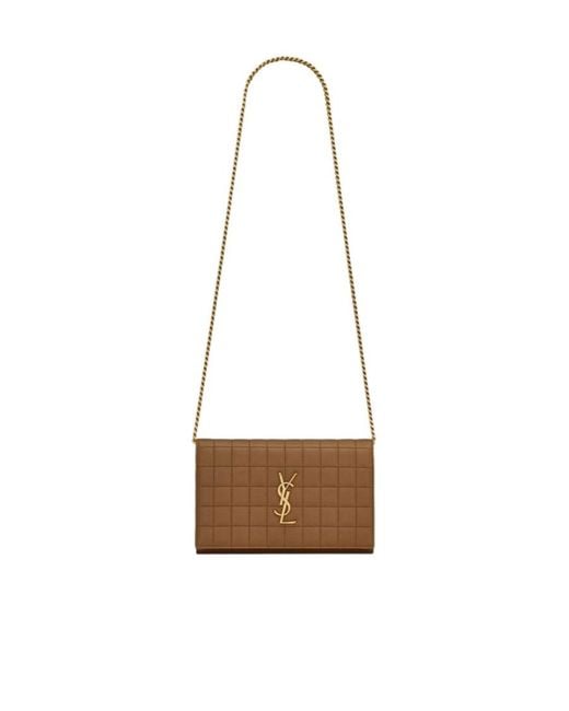 Saint Laurent White Cassandre Matelassé Carre Crossbody Bag