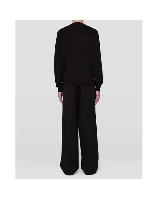 Jil Sander Blue Crewneck Long-Sleeved Jumper for men