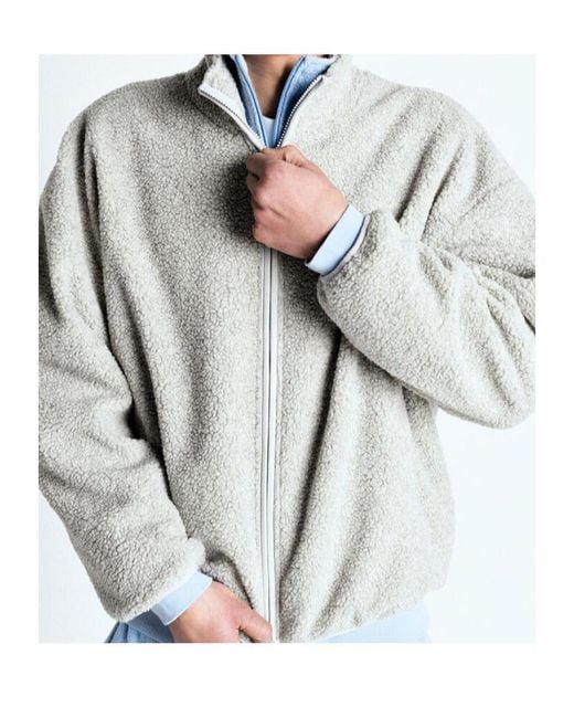 American Vintage Gray Furry Logo Patch Sweater for men