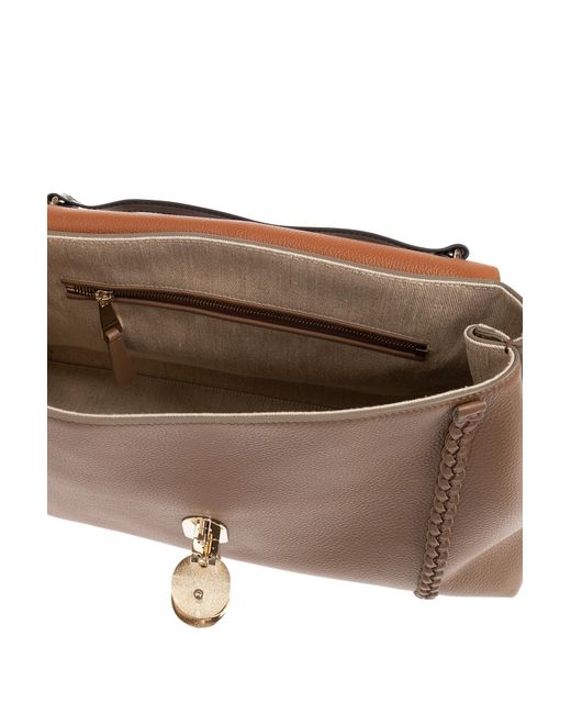 Chloé Brown Large Penelope Leather Shoulder Bag