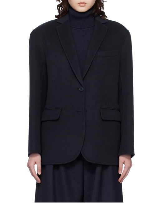 Anine Bing Blue Quinn Buttoned Blazer