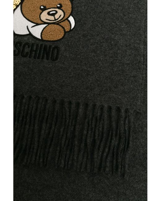 Moschino Black Wool Scarf for men