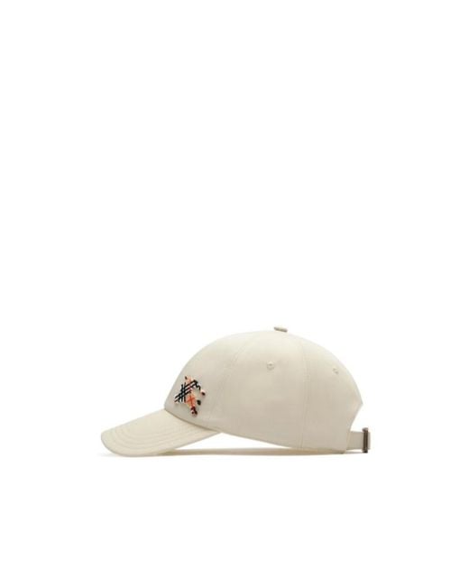 Burberry White Knight Tropical Gabardine Baseball Cap