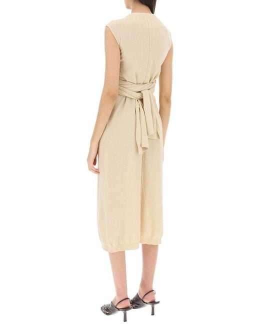 Lemaire Natural Tied-Waist Cotton Dress