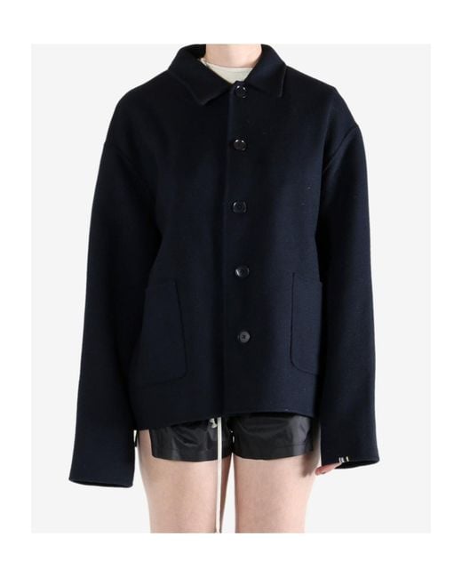 Extreme Cashmere Blue Maker Button-Up Coat for men