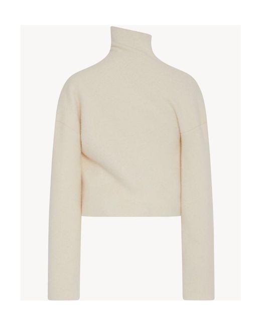 The Row White High-Neck Knitted Jumper