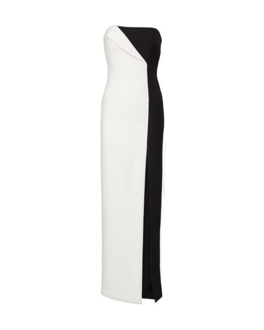 Roland Mouret White Strapless Crêpe Gown