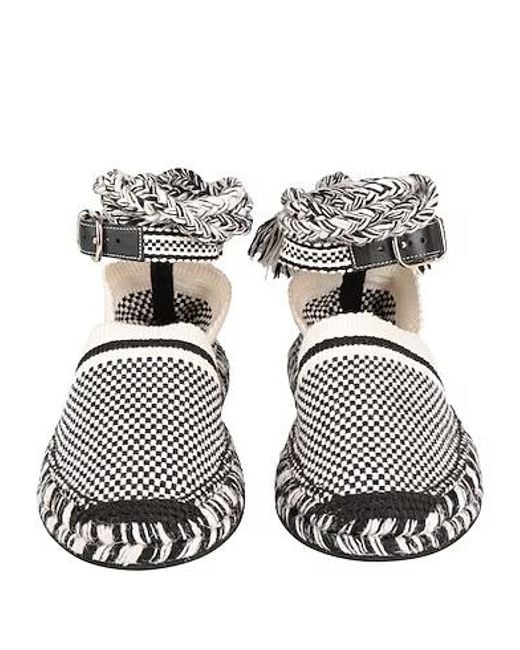 Chloé Metallic Flat Espadrille Sandals