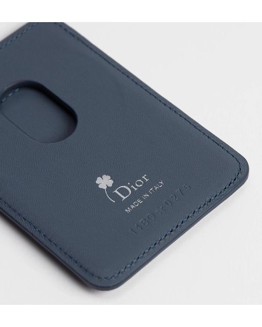 Dior Blue Magnetic Card Holder for men