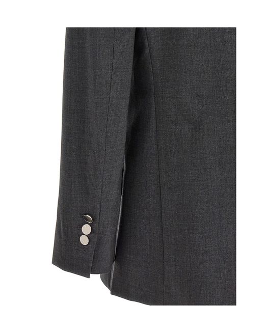 Theory Black Double-Breasted Blazer