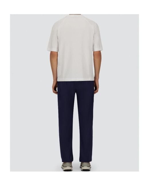 Herno Blue Pleated Tailored Trousers for men