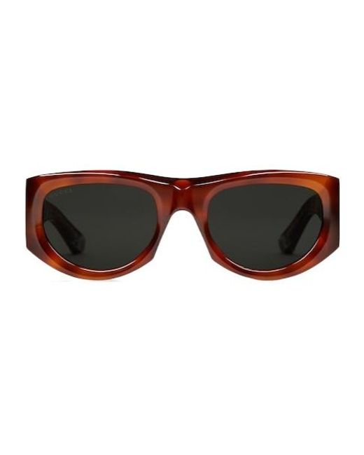 Gucci Brown Eyewear Geometric Frame Sunglasses