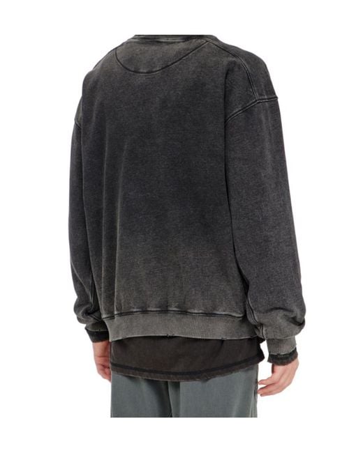 DIESEL Gray Crox Faded Sweatshirt for men
