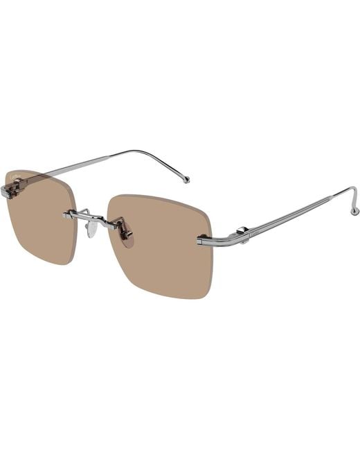 Cartier Multicolor Square Rimless Sunglasses