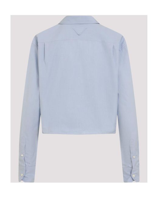 Prada Blue Fil-À-Fil Button-Up Shirt