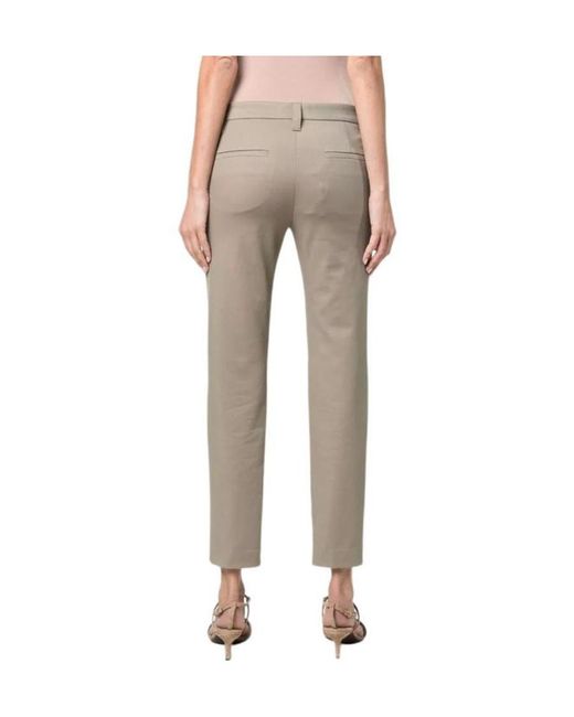 Brunello Cucinelli Gray Cropped Stretch Trousers