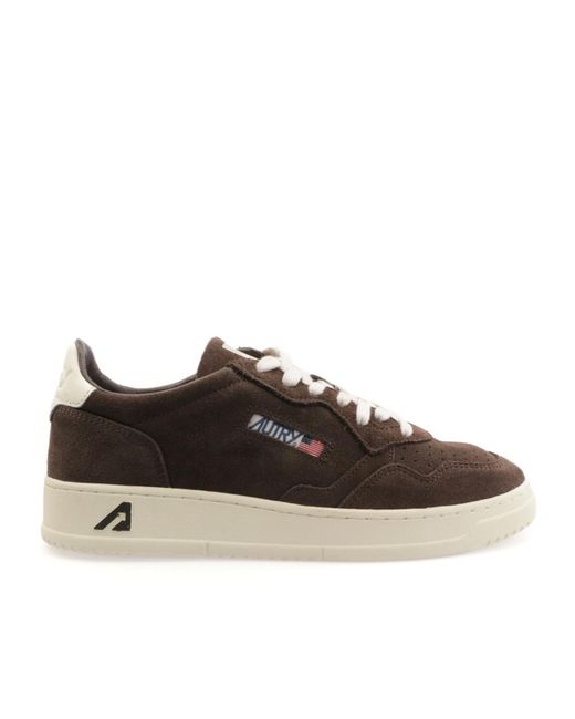 Autry Brown Medalist Lace-Up Sneakers for men