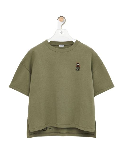 Loewe Green X Louis Wain Cotton-Blend Anagram T-Shirt