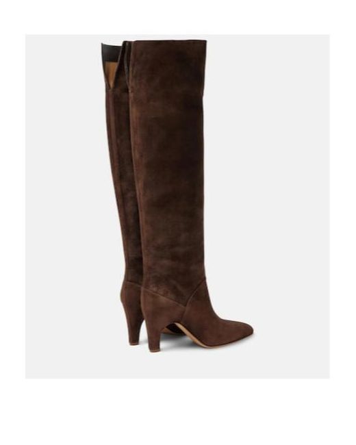 Gabriela Hearst Brown Hana Leather Over-The-Knee Boots