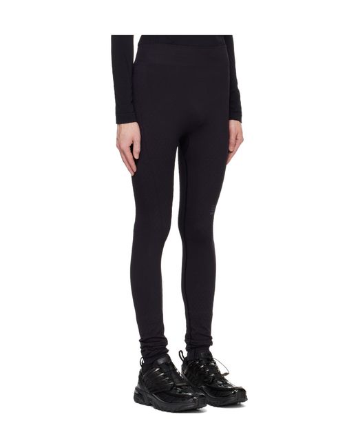 MM6 by Maison Margiela Black X Salomon Seamless Textured Leggings for men