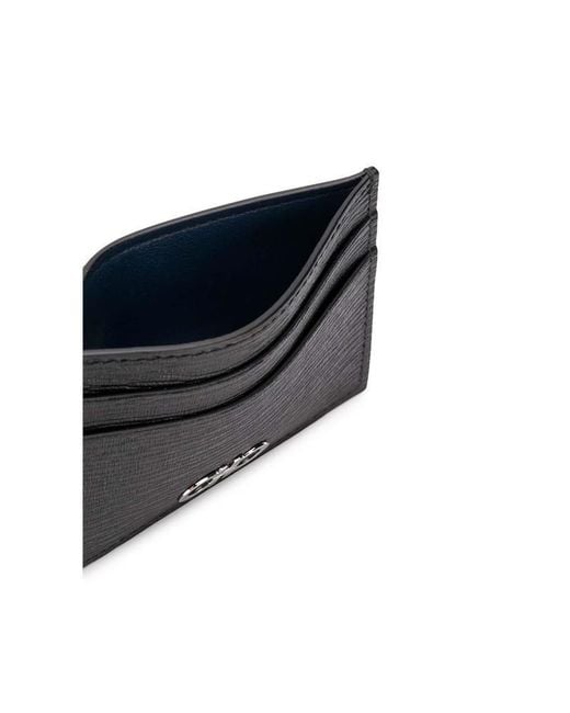 Ferragamo Black Two-Color Gancini Wallet for men