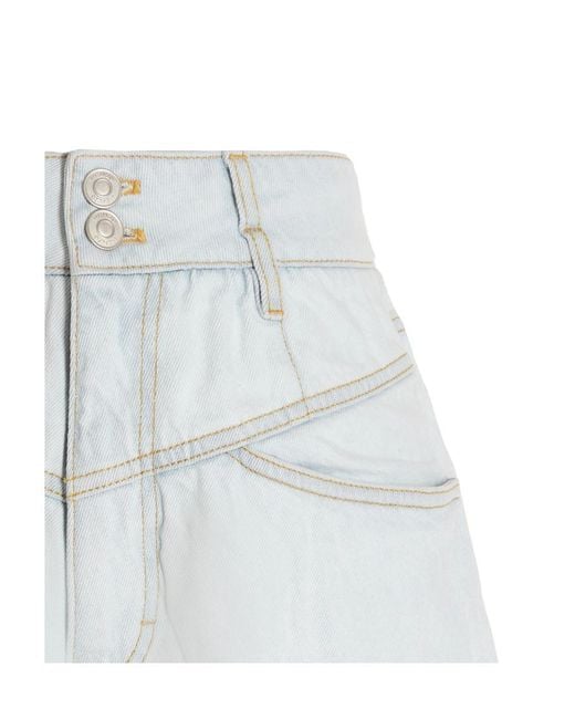 KENZO Blue Turned-Up Hem Denim Shorts