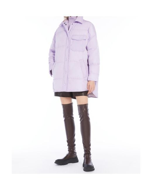 Weekend by Maxmara Purple Long-Sleeved Down Jacket