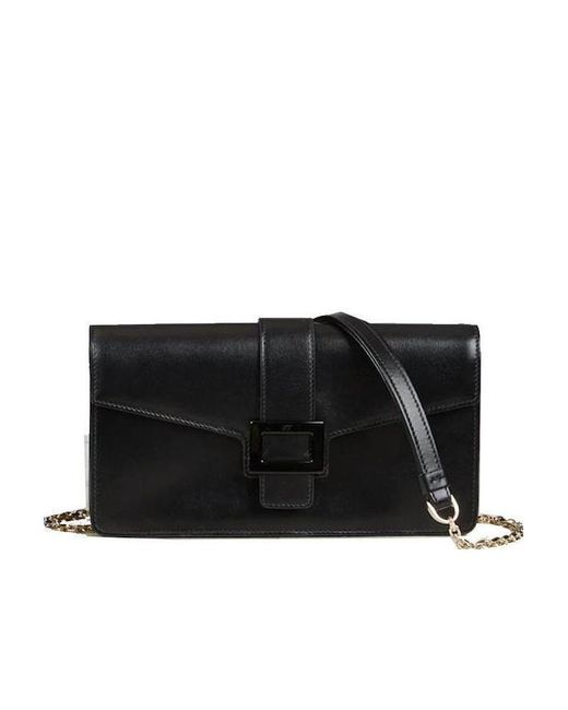 Roger Vivier Black Chain Shoulder Bag