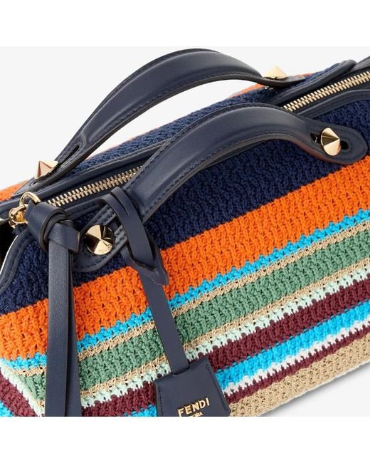 Fendi Blue Medium By The Way Crochet Tote Bag