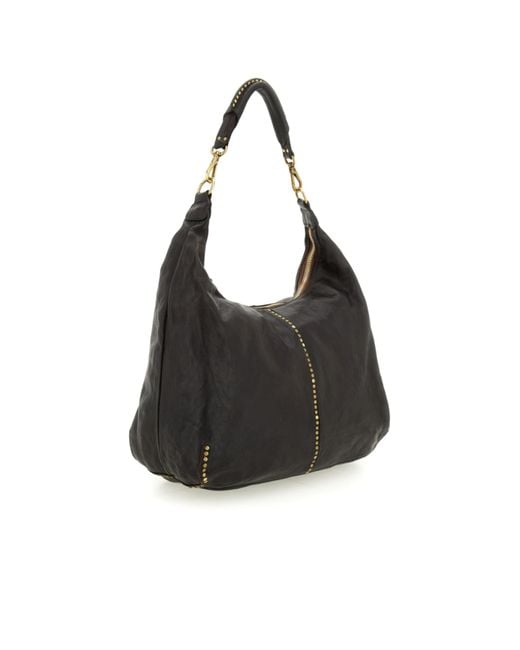 Campomaggi Black Zippered Shoulder Bag