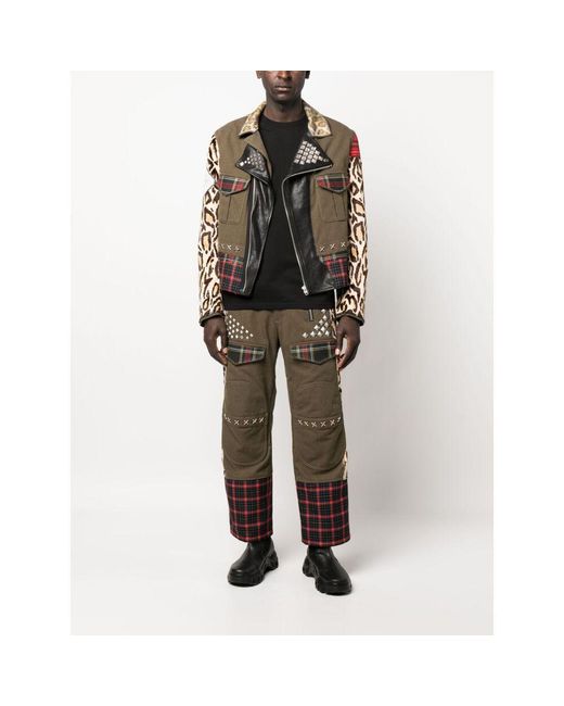 Moschino Green Multi-Pocket Overalls for men