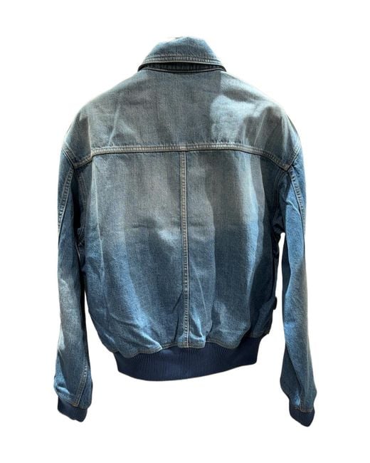 Givenchy Blue Denim Bomber Jacket for men