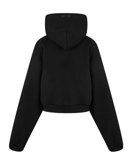 Fear Of God Black Logo Hooded Sweatshirt