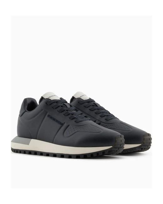 Emporio Armani Blue Low Top Sneakers for men