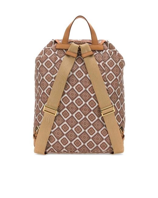 Prada Pink Geometric-Pattern Backpack