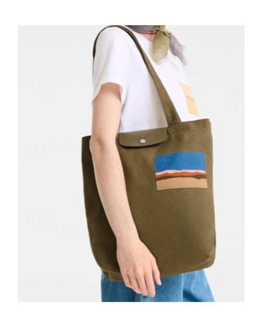 Longchamp Metallic Caroline Helain X M Tote Bag