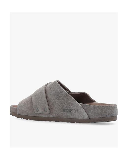 Birkenstock Gray Kyoto Suede Slides