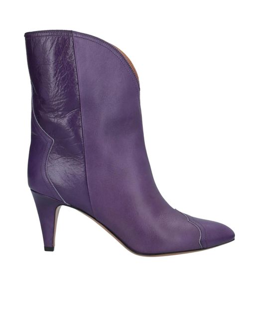 Isabel Marant Purple Ankle Boots
