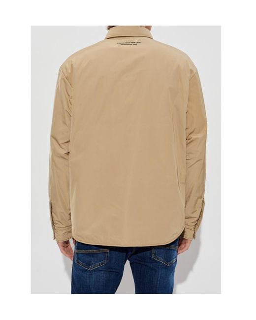 DSquared² Natural Insulated Button-Up Jacket for men