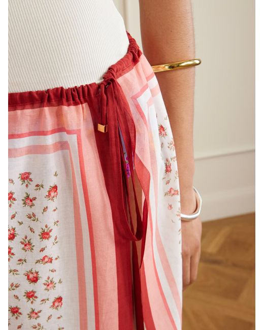 Dolce & Gabbana Pink Floral-Print Sarong