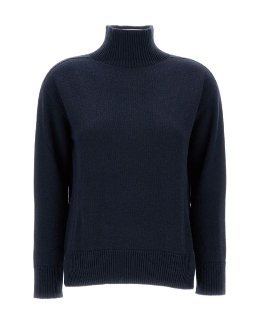 Max Mara Blue 'S High Knitted Jumper