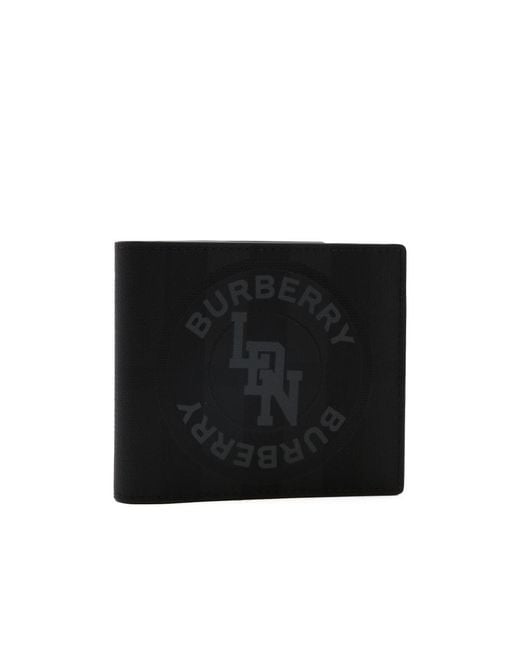 Burberry Black Logo Printed Wallet for men